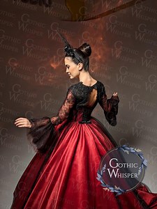 Black Lace Gothic Wedding Dress, Victorian Dark Romance Bridal Gown, Renaissance Wedding Dress,custom Made Gothic Dress - Etsy