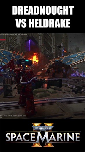 DREADNOUGHT VS HELDRAKE REMATCH IS NUTS #spacemarine2 #warhammer40k #gaming