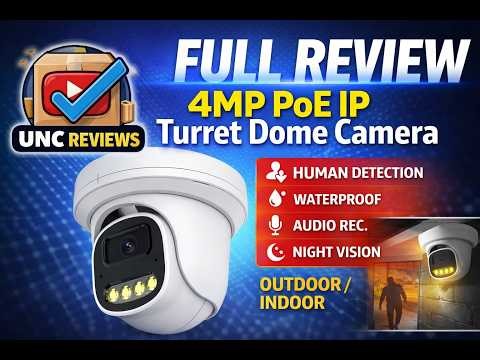 Full Review and Product Demo of the CQH 4MP PoE IP Turret Dome Camera