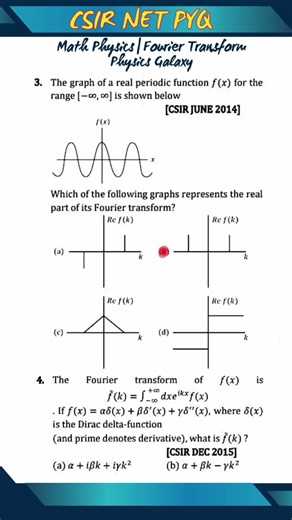 CSIR NET Topic Wise Q & A | Fourier Transform 🎯#csirnet #csirnetphysics #csir #gatephysics #tifr