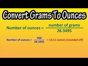 How to Convert Grams to Ounces | Grams to Ounces Converter | Grams to Ounces