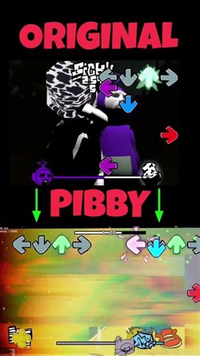 OG vs PIBBY Nocturnal Protocol | FNF Gameplay Comparison #pibby #slendytubbies #shorts