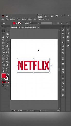 Make Netflix logo #illustrator #netflix
