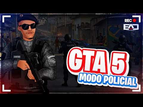 Polícia em Ação!!! - GTA V vida Policial Ao vivo em 4K!