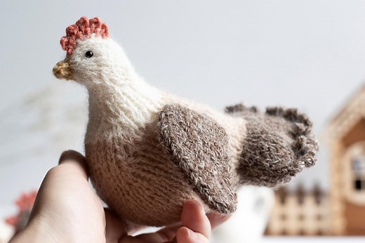 Chicken Knitting Pattern, Hen Knitting Pattern, Quick and Easy Pdf Pattern - Etsy