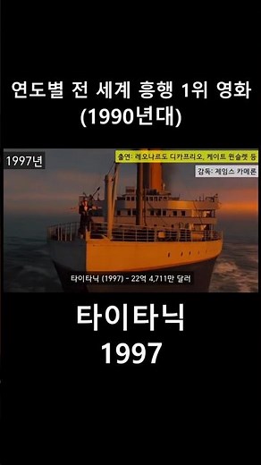 1990년대 연도별 전세계 흥행 1위 영화 모음