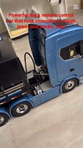 Powerful track remote control car that runs smoothly on rough roads and tracks. Fast, strong, drive