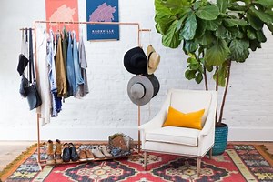 How to Make a Chic Copper Garment Rack