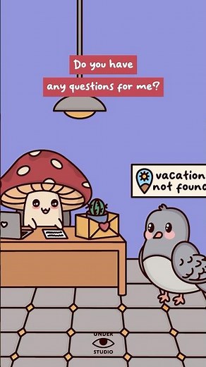 What Is Work Life Balance? 🍄 Mushie Job Interview | Animation Meme | Original Audio: Lorena Jusino