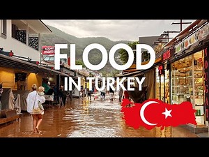 Massive Storm & Flooding in Ölüdeniz (Fethiye, Turkey 2025) — Streets and Bazaar Under Water
