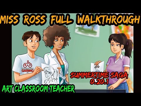 Miss Ross Full Walk through | Summertime Saga 0.20.1 | Art Class Teacher Complete Quest 🤩