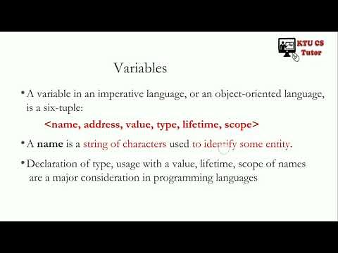KTU CS403 Programming Paradigms (S7 CSE) - Module 1 - Name, Scope, Binding Part 1