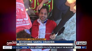 19K views · 165 reactions | A skydiving Santa delivering gifts crashed recently in Florida. The crash was #caughtoncamera. | KTNV Channel 13 Las Vegas | Facebook