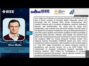 Onur Mutlu - IEEE Data & Storage Symposium - Intelligent Architectures for Intelligent Machines
