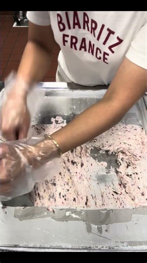 Nutella Strawberry Banana Roll Ice Cream | Fresh & Creamy #dessertshorts #rollicecream #dessert