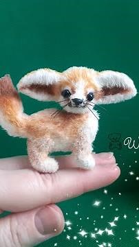 Crochet fox toy, Realistic Fennec fox plush
