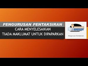 IDME PENYELESAIAN TIADA MAKLUMAT UNTUK DIPAPARKAN