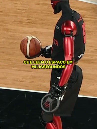 Hoje é basquete… e amanhã? Ele entrou no meio da quadra, calculou o espaço em milissegundos e acertou uma cesta perfeita sem nem encostar no aro. #robo #robotica #humanoide #ia #tecnologia