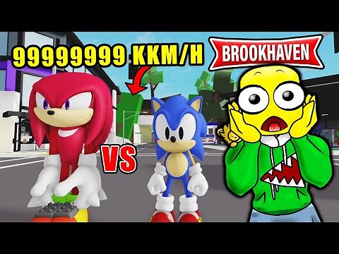 SONIC CONTRE KNUCKLES A 99999999 DE VITESSE ! BROOKHAVEN RP