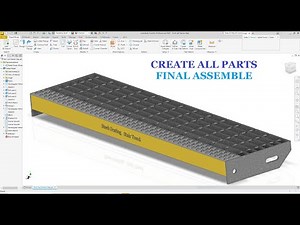 Autodesk inventor Create And Assemble Steel Grating Stair Tread Exercise 148
