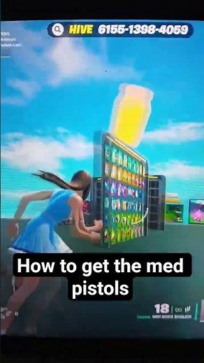 how to get med pistols in 1v1 with every gun #fortnite #1v1witheverygun