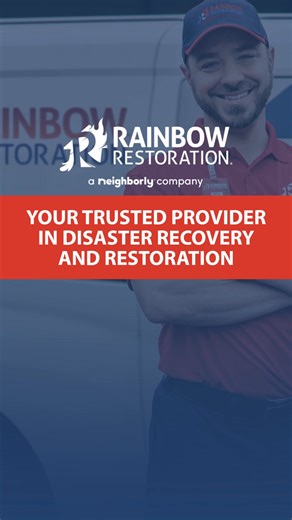 Rainbow Restoration® delivers comprehensive restoration solutions for residential and commercial facilities facing unexpected damage. From emergency response to final detailing, our experienced service professionals manage every step of the process. Services like water extraction, structural drying, fire and smoke damage cleanup, and mold remediation ensure properties are restored to their best possible condition. *Services provided by independent, locally owned businesses. #RainbowRestoration #