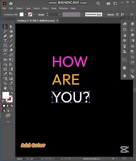Colorful Text Effect with Long Shadows | Illustrator Tutorial