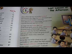 Last Lesson of the Afternoon