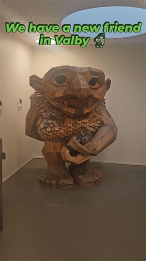 Bastard Café on Instagram: "As of today, one of Thomas Dambo's trolls lives in the foyer at Valby Culture house! Welcome, little troll, and #trollmap people! Enjoy your stay, grab a coffee while you're here, it's getting cold out there."