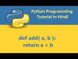 Python Programming Tutorial - 18 - Function Returning Value | Hindi