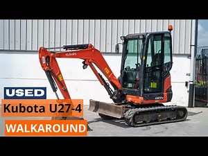 Used Kubota U27-4 Mini Digger Walkaround