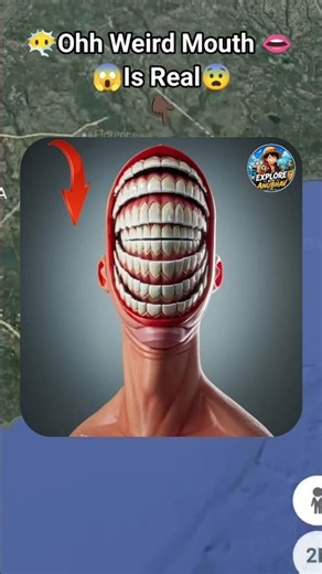 😶‍🌫️😱 I Found A Vary Unique Mouth In Google Earth and Maps 🗺️!? #trendingshorts #viral #shorts #map