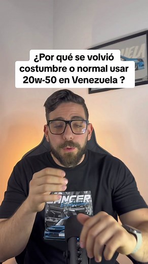 Por qué se volvío constumbre o normal el uso de lubricantes 20w50 en Venezuela ? Sé que hay vehículos que ya viejitos de fabricación antigua que usan 20w50, pero el gran parque automotor que tenemos en Venezuela a partir del año 2000, tales como Explorer, Silverado, Aveo, fiesta, elantra, Corolla, lancer, etc. Son vehículos que los fabricantes recomendaban usar 5w-20, 5w-30 máximo 5w-40 así el carro tuviera un alto kilometraje tiene que usar de por vida esa medida que recomiendan !! Comenta a qu