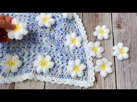 Crochet Daisy Blanket Fast and Easy ! Beginner Friendly Tutorial