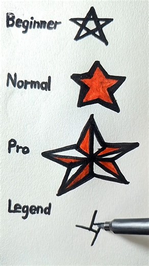 how to draw 3D star ⭐#shoets