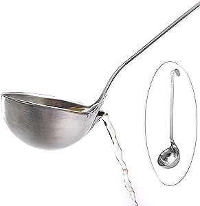 Nextrend Fat Skimming Ladle - Internal Spout and Tapered Lip for Improved Skimming, Stainless Steel