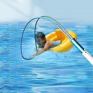 JYHHCYS Rescue Pole with Body Hook for Pool - Swimming Pool Pole Telescopic Aluminum - Emergency Life-Saving Rescue Equipment Help Struggling, Drowning Swimmers(23ft/7m/275.6in Pole)
