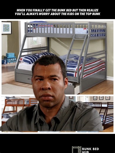 It's a parents' job to always be concerned. With our high railings on the top bunk, it is much safer than traditional bunk beds! Visit our website at www.BunkBedHub.ca or click the link in our bio for our collection. #bunkbeds #kidsbed #toronto #furniture #parenting