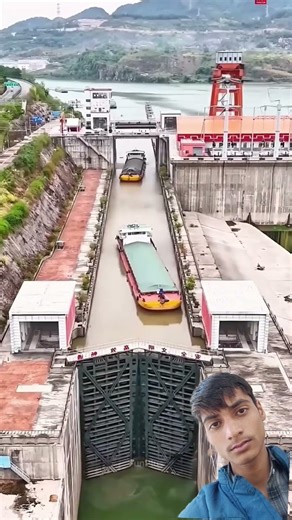 China’s Mega Ship Lift That Lifts Entire Ships Into the Air! 😱🚀 #shorts