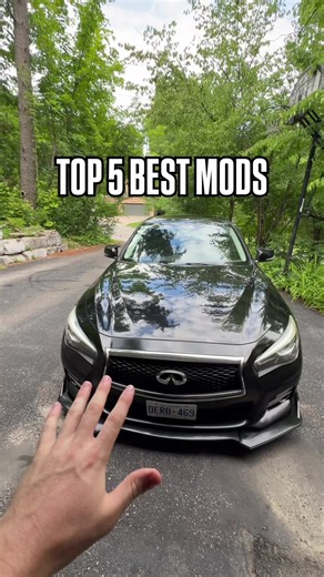 These 5 mods completely changed the car: lowered, wheels, MagPlateX, exhaust, and front lip. Proof you don’t need to overdo it to make a car look proper. Code CARSONI gets you 10% off your @MagPlateX order. #Q50 #InfinitiQ50 #CarMods #CarTok #ModifiedCars