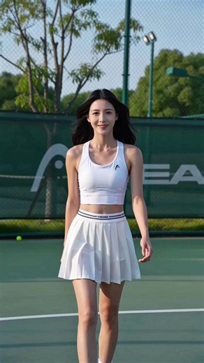夏季新款轻薄透气有内衬女士短裙网球裙 漂白