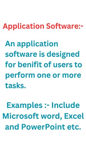 What Is Application Software | Application Software In Computer|Application Software kya Hai #shorts