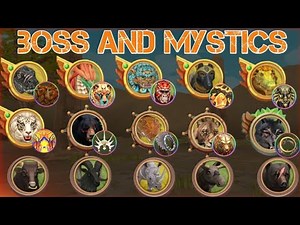 wildcraft bosses and unlocking mystic skins count in99 chests who is Maximum mystic unlock boss😱