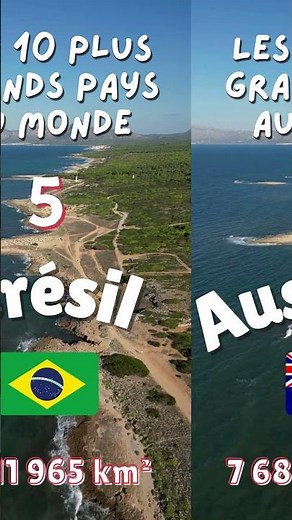 Top 10 des plus grands pays du monde par superficie 🌍