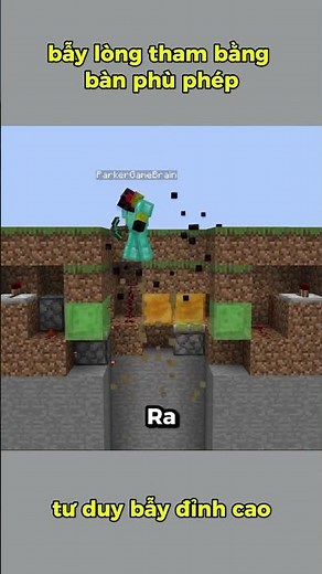 Bẫy lòng tham bằng bàn phù phép #minecraft