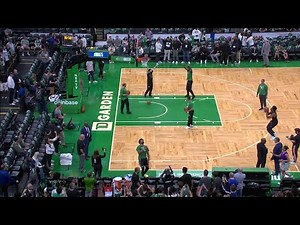 Marcus Smart drills BACKWARDS shot in pregame 😂🎯