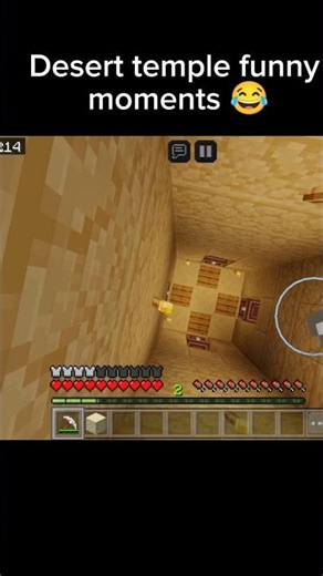 Desert temple funny moments #minecraft #shortvideos #funny #shorts
