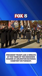 125K views · 3.5K reactions | President Trump was joined by Vice President J.D. Vance. A military bugler played taps, and there was a moment of silence. https://fox8.com/news/veterans-day-2025-parades-events-in-northeast-ohio/ | Fox 8 News | Facebook