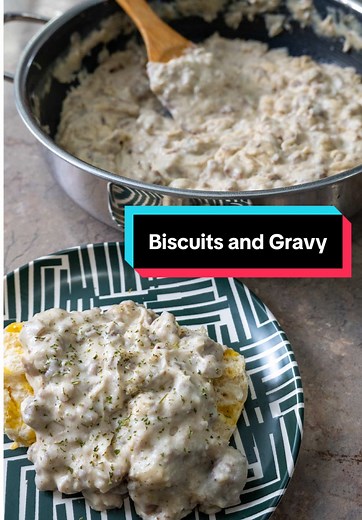 Sausage Gravy 1lb breakfast sausage 4 tbsps butter 3/4 cup Flour 5 cups milk 1 tbsp @Bear & Burton's W sauce Salt and pepper to taste Brown sausage in pan over medium heat. Add butter and melt Once butter is melted mix in flour til incorporated, let cook a couple mins to brown flour Add 2 cups of milk and let thicken stiting constantly , add salt and pepper. Once bubbling add rest of milk and let thicken. Serve over your favorite biscuits or toast. May need more pepper… don’t be shy #easyrecipe 