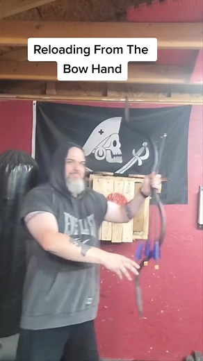 Some people have asked about reloading from the bow hand while shooting on the far side of the bow. YES! It is possible to do. #odinsonarchery #archery #smallbusiness #teacher | Odinson Archery